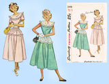 Simplicity 2498: 1940s Easy Misses Day Dress Sz 30 B Vintage Sewing Pattern