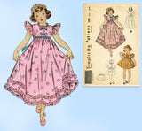 1930s Vintage Simplicity Sewing Pattern 2499 Sweet Toddler Girls Dress or Gown Sz 6