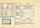 1930s Vintage Simplicity Sewing Pattern 2499 Sweet Toddler Girls Dress or Gown Sz 6
