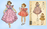 1930s Vintage Simplicity Sewing Pattern 2499 Sweet Toddler Girls Dress or Gown Sz 6