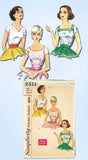 1950s Vintage Simplicity Sewing Pattern 2511 Easy Uncut Misses Blouse Size 34 B