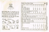 1950s Vintage Simplicity Sewing Pattern 2518 Easy Toddler Girls Party Dress Sz 4