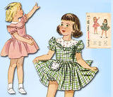 1940s Vintage Simplicity Sewing Pattern 2529 Baby Girls Scalloped Dress Size 1