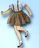 1940s Vintage Simplicity Sewing Pattern 2533 Easy to Make Toddler Girls Skirt Sz 4