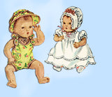 Simplicity 2537: 1940s Sweet 11inch Baby Doll Clothes Set Vintage Sewing Pattern