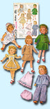 1940s Original Vintage Simplicity Pattern 2538 WWII 12 Inch Little Girl Doll