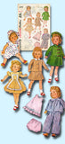 1940s Original Vintage Simplicity Pattern 2538 WWII 14 Inch Little Girl Doll
