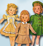 1940s Original Vintage Simplicity Pattern 2538 Cute WWII 16 Inch Doll Clothes