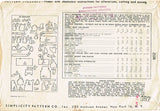 1940s Original Vintage Simplicity Pattern 2538 WWII 14 Inch Little Girl Doll