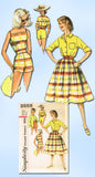 1950s Vintage Simplicity Sewing Pattern 2553 Uncut Misses Playsuit Set Sz 32 B -Vintage4me2