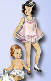 1940s Vintage Simplicity Sewing Pattern 2558 Uncut Toddler Girls Undies Set Sz 4