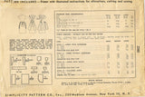 Simplicity 2560: 1940s Charming Embroidered Apron Sz MED Vintage Sewing Pattern