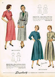 1940s Vintage Simplicity Sewing Pattern 2585 Uncut Misses Shirtwaist Dress 34 B