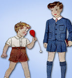 1930s Vintage Simplicity Sewing Pattern 2587 Toddler Boys 3 Piece Suit Size 4 - Vintage4me2