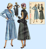 1940s Original Vintage Simplicity Sewing Pattern 2590 Misses Peplum Dress 34 B