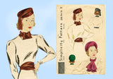 Simplicity 2595: 1930s Misses Hat & Accessory Set Sz LRG Vintage Sewing Pattern
