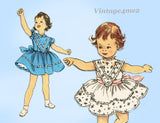 Simplicity 2606: 1950s Cute Uncut Baby Girls Dress Size 1 Vintage Sewing Pattern