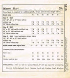1950s Vintage Simplicity Sewing Pattern 2613 Simple Uncut Misses Skirt Size 28 W