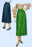 1940s Original Vintage Simplicity Pattern 2624 Simple to Make Misses Skirt 26 W