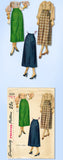 1940s Original Vintage Simplicity Pattern 2624 Simple to Make Misses Skirt 26 W
