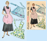 1940s Vintage Simplicity Sewing Pattern 2644 Easy One Yard Misses Apron Fits All