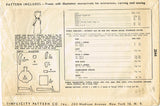 1940s Vintage Simplicity Sewing Pattern 2644 Easy One Yard Misses Apron Fits All