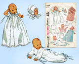 1940s Vintage Simplicity Sewing Pattern 2656 Infant Layette Christening Dress
