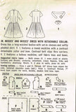 1950s Vintage Simplicity Sewing Pattern 2658 FF Misses Drop Waist Dress Size 34B