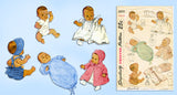 Simplicity 2659: 1940s Sweet 11inch Baby Doll Clothes Set Vintage Sewing Pattern