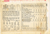 1950s Vintage Simplicity Sewing Pattern 2667 Toddler Girls Dress & Pinafore Sz 3