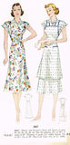 1930s Original Vintage Simplicity Pattern 2667 Misses Dress and Apron Sz 36 Bust