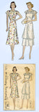 1930s Original Vintage Simplicity Pattern 2667 Misses Dress and Apron Sz 36 Bust