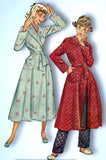 1940s Vintage Simplicity Sewing Pattern 2679 Misses Robe or Housecoat Sz 12 30B