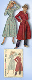 1940s Vintage Simplicity Sewing Pattern 2679 Misses Robe or Housecoat Sz 12 30B