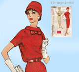 Simplicity 2681: 1950s Easy Misses Day Dress Sz 32 Bust Vintage Sewing Pattern
