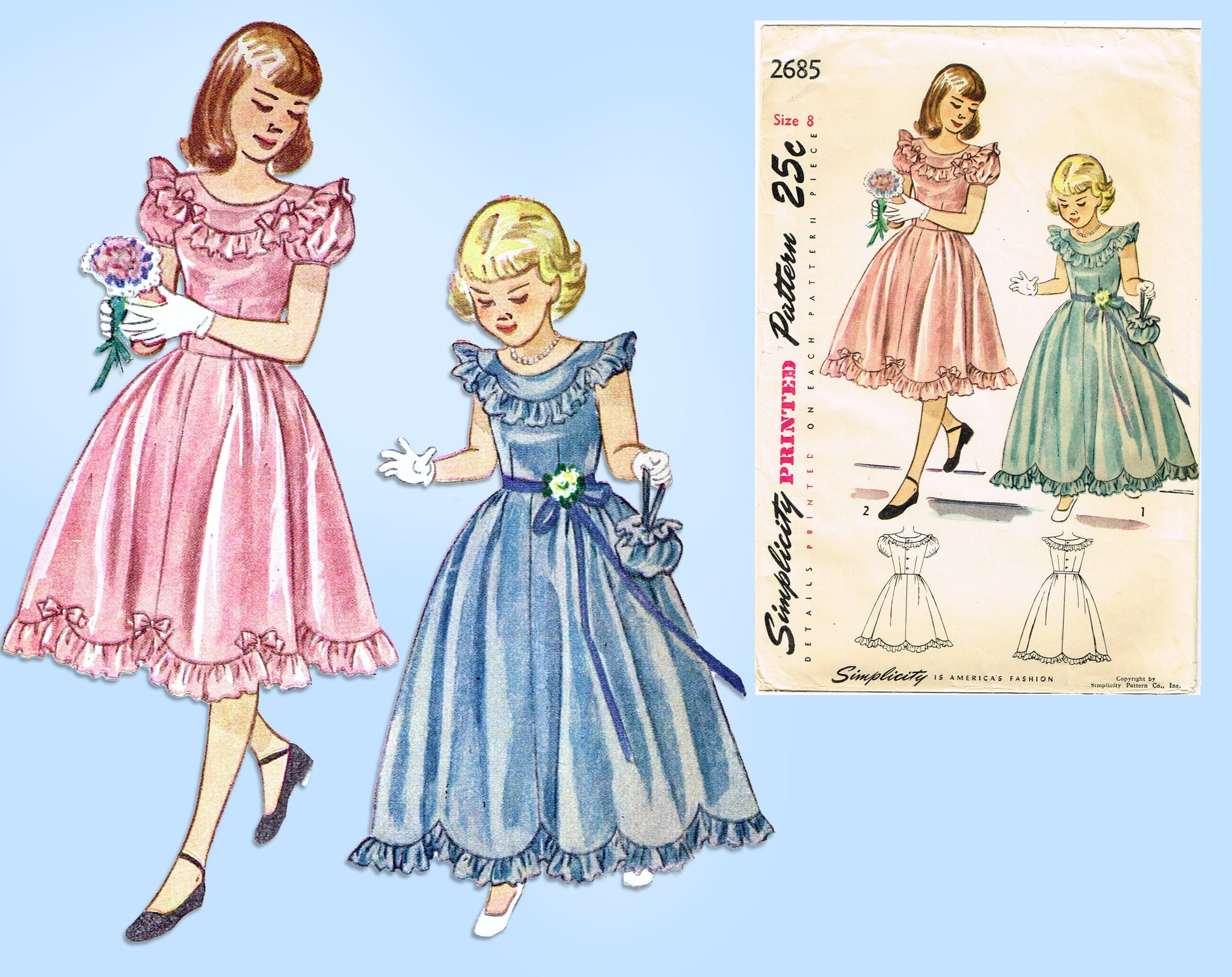 MOMSPatterns Vintage Sewing Patterns - Simplicity 6235 Vintage 60's Sewing  Pattern Girls' Modest High Waisted Dressing Gown, Bathrobe, Robe, House  Dress 3 Styles Size 14