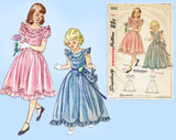 1940s Vintage Simplicity Sewing Pattern 2686 Sweet Little Girls Dress or Gown Sz 7