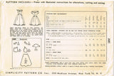 1940s Vintage Simplicity Sewing Pattern 2685 Sweet Little Girls Dress or Gown Sz 8