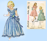 1940s Vintage Simplicity Sewing Pattern 2685 Sweet Little Girls Dress or Gown Sz 8