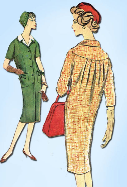 1950s Vintage Simplicity Sewing Pattern 2686 Uncut Misses Blouson Dress Size 34B