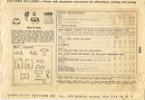 1940s Vintage Simplicity Sewing Pattern 2688 Toddler Girls Dress and Bonnet 6mos