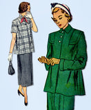 1940s Vintage Simplicity Sewing Pattern 2689 Misses Maternity Suit Size 30 Bust