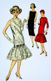 1950s Vintage Simplicity Sewing Pattern 2692 Uncut Misses Cocktail Dress Sz 34 B