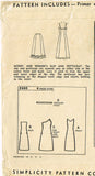 1940s Vintage Simplicity Sewing Pattern 2693 Simple Misses Slip Size 34 Bust