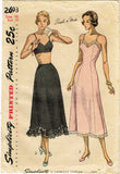 1940s Vintage Simplicity Sewing Pattern 2693 Simple Misses Slip Size 34 Bust - Vintage4me2