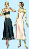 1940s Vintage Simplicity Sewing Pattern 2693 Simple Misses Slip Size 34 Bust - Vintage4me2