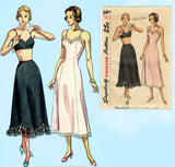 1940s Vintage Simplicity Sewing Pattern 2693 Simple Misses Slip Size 34 Bust - Vintage4me2