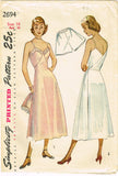 1940s Vintage Simplicity Sewing Pattern 2694 Misses Maternity Slip Size 32 Bust - Vintage4me2