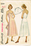 1940s Vintage Simplicity Sewing Pattern 2694 Misses Maternity Slip Size 32 Bust - Vintage4me2