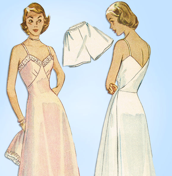 1940s Vintage Simplicity Sewing Pattern 2694 Misses Maternity Slip Size 32 Bust - Vintage4me2